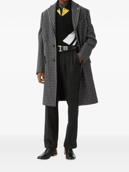 Palton Versace de lână negru