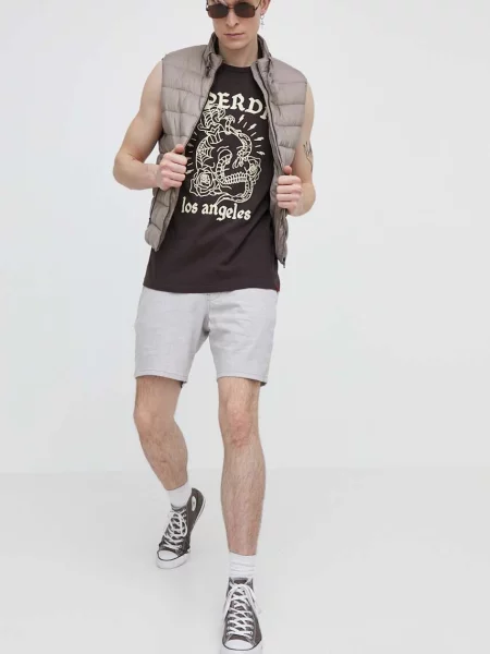 Αμάνικο μπουφάν Superdry μπεζ