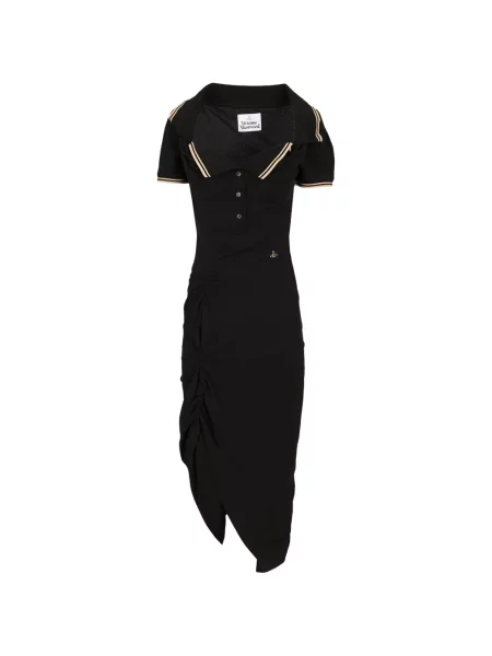 Gulerat lung rochie midi Vivienne Westwood negru