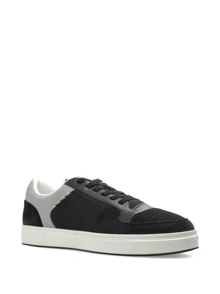 Мрежести маратонки Emporio Armani черно