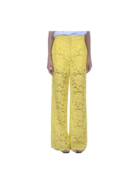 Spodnie Dolce And Gabbana w kwiatki żółte