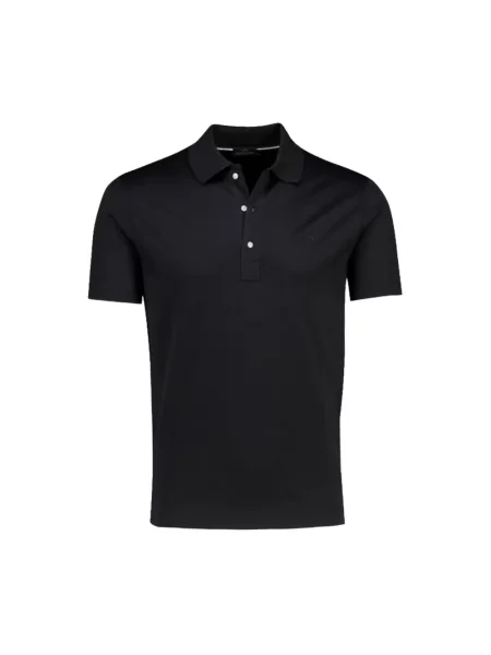Koszulka polo Paul & Shark z dżerseju czarna