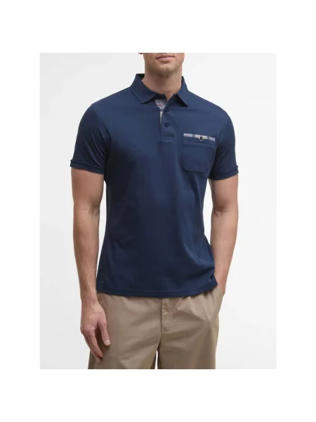 Koszulka polo Barbour niebieska