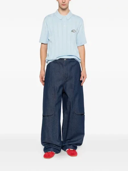 Ριγέ polo Kidsuper με κέντημα μπλε