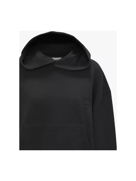 Bluza z kapturem Jw Anderson z kapturem z logo czarna