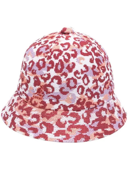 Pălărie bucket Kangol cu imagine cu model leopard alb