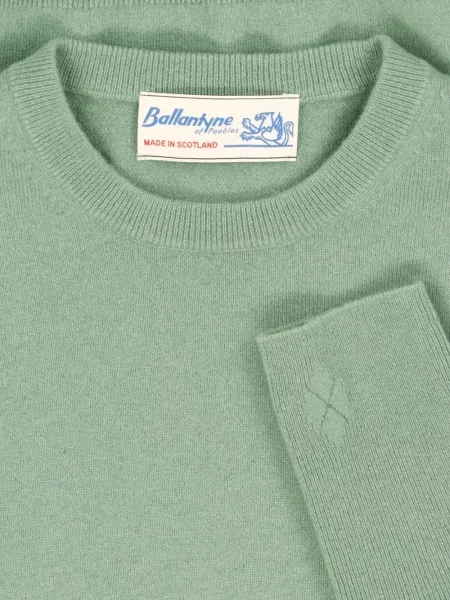 Pulover Ballantyne din cașmir verde