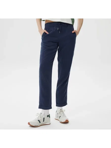 Lacoste Luźne Spodnie granatowy