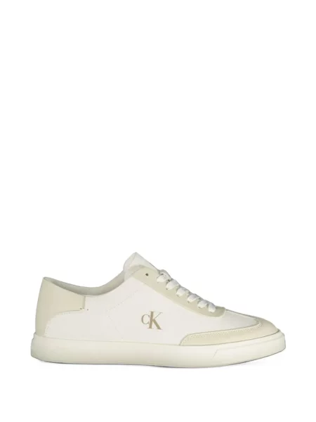Sneakerși Calvin Klein cu broderie alb