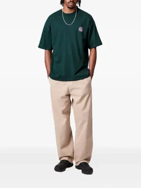 Μπλούζα Carhartt Wip με αυτόγραφο πράσινο
