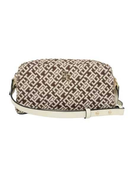 Tommy Hilfiger Torebka Th Grace Camera Bag Jacquard brązowy