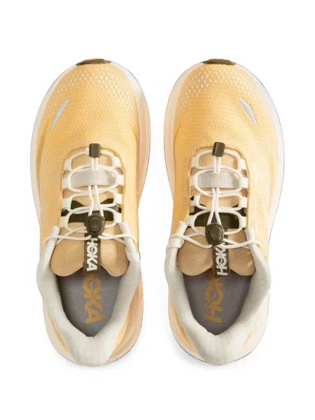 Sneakerși Hoka cu șireturi din dantelă galben