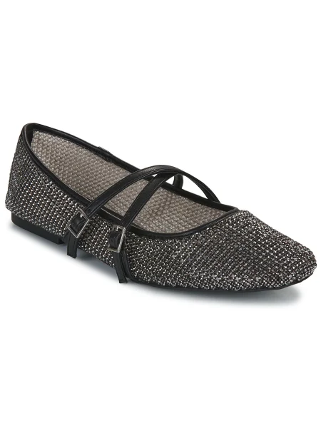 STEVE MADDEN Balerini cu glezna Watchlist / argintiu negru