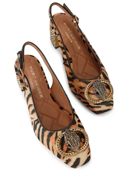 Kurt Geiger London туфлі-човники з відкритою п'ятою шкіряні Chelsea Block Slingback