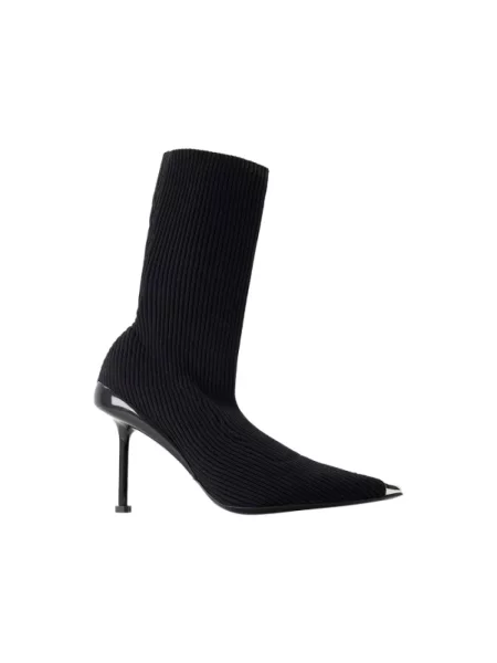 Botki Alexander Mcqueen skórzane czarne