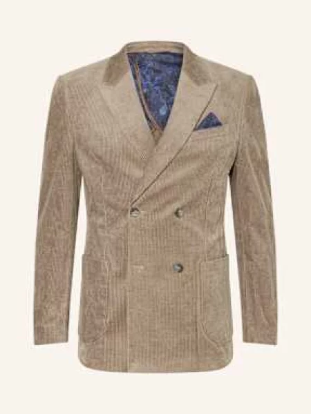 Paul Oblekové Sako Slim Fit Z Manšestru schlamm uni