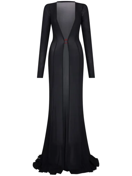 Мрежеста костюм макси рокля Let's Swim черно