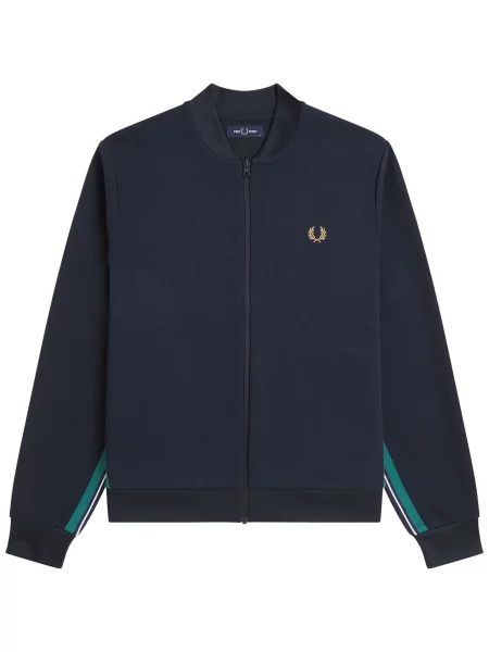 Geacă Fred Perry cu dungi alergare albastru