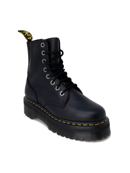 Botki Dr. Martens skórzane na płaskim obcasie retro czarne