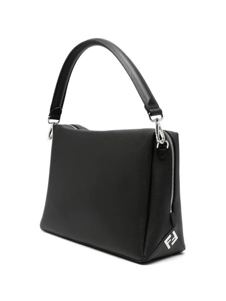 Cu centură curea Fendi din piele negru