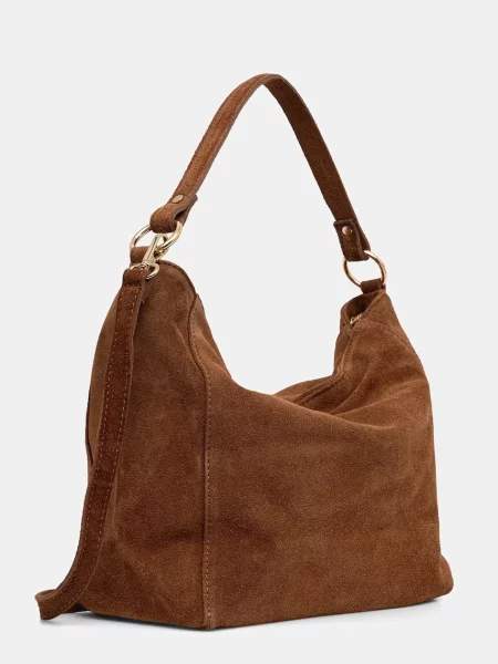 Answear.LAB geantă shopper pentru femei din piele întoarsă maro