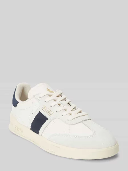 Sneakersy z prawdziwej skóry Polo Ralph Lauren białe