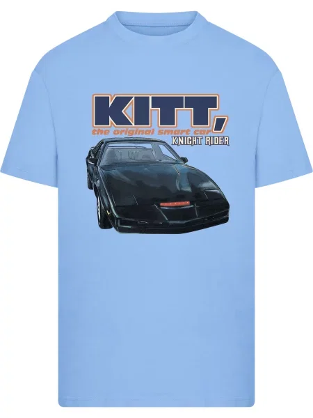 Merchcode Póló Knight Rider Kitt kék / tengerészkék / narancs fehér