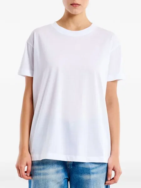 Scurt tricou Vicolo cu decolteu rotund alb