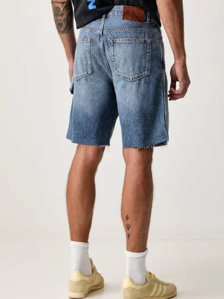 Calvin Klein Jeans szorty carpenter jeansowe niebieskie