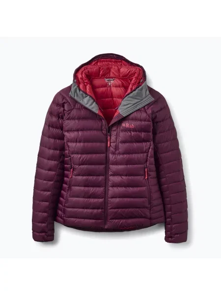 Дамско пухено яке Rab Microlight Alpine Hoody mulberry