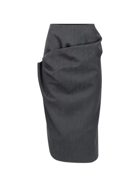Midi sukňa Victoria Beckham sivá
