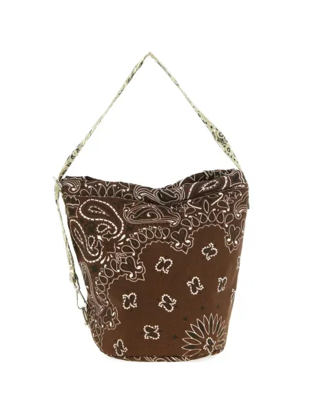 Torbica bucket Call It By Your Name s printom smeđa