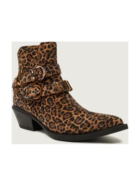Pinko Cizme cowboy TEX 13 | piele întoarsă maro
