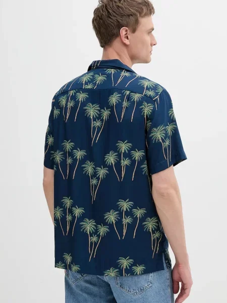 Košile Tommy Hilfiger tmavomodrá regular s klasickým límcem