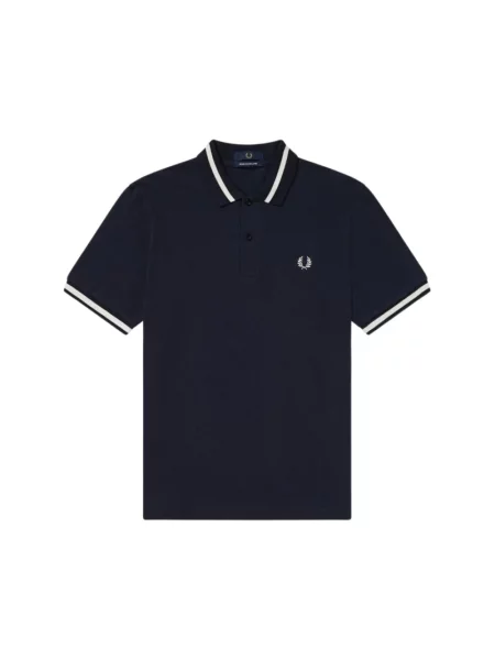Koszulka polo Fred Perry z paskiem niebieska