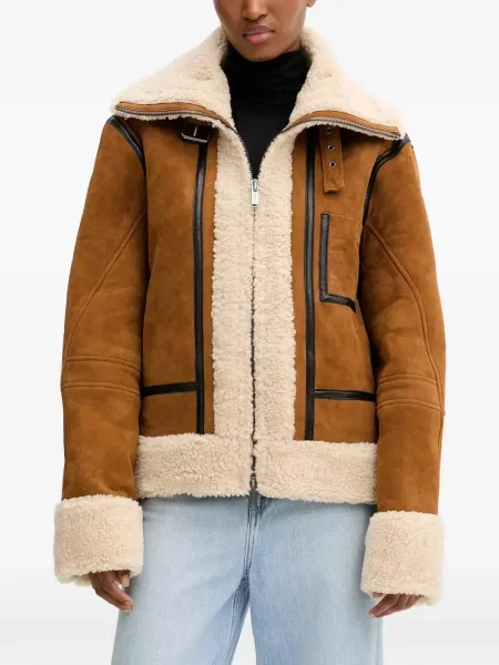 Geacă Iceberg din piele de căprioară maro