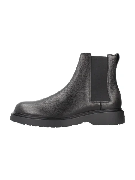 Calvin Klein Členková obuv s elastickým prvkom Combat Ess Chelsea Boot Lth čierna