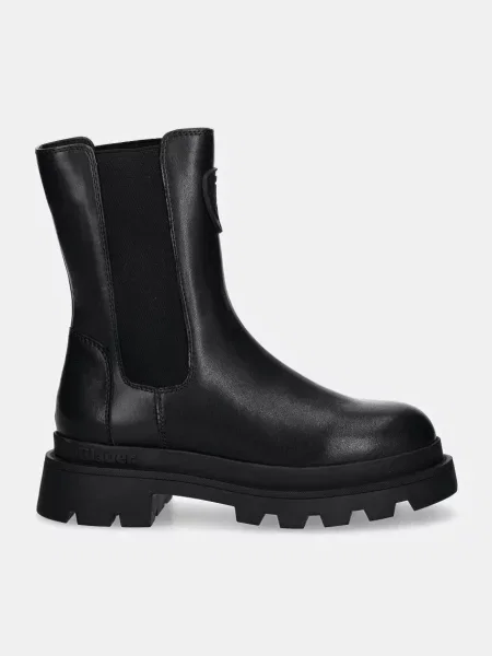 Buty do kostki Blauer skórzane czarne