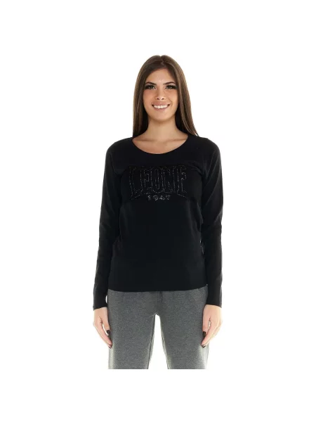 Lung tricou Leone 1947 cu mâneci lungi negru