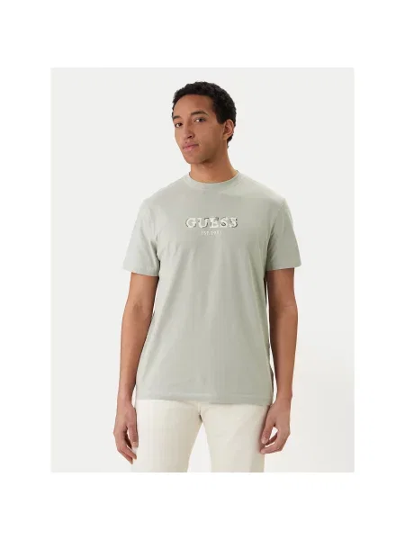 Guess Póló Világoszöld Regular Fit