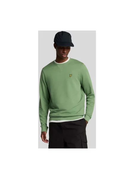 Bluza nierozpinana Lyle & Scott z okrągłym dekoltem zielona