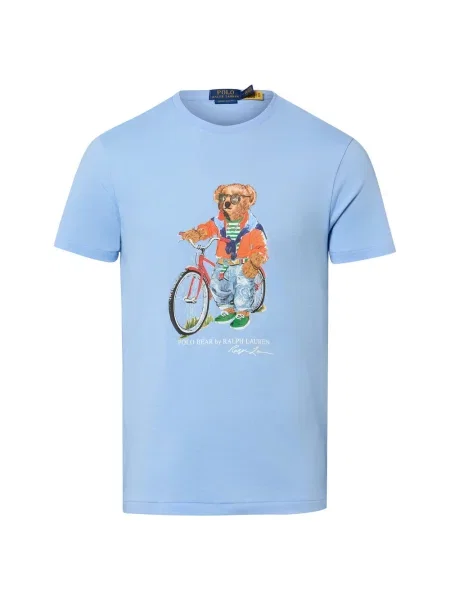 Polo Ralph Lauren Koszulka Mężczyźni nadruk S niebieski