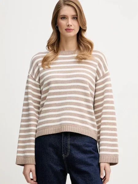 Barbour pulover din amestec de cașmir Rosie bej alb