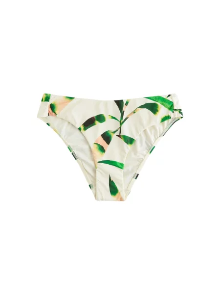 Mint Velvet Slip costum de baie galben deschis / verde / verde pin alb