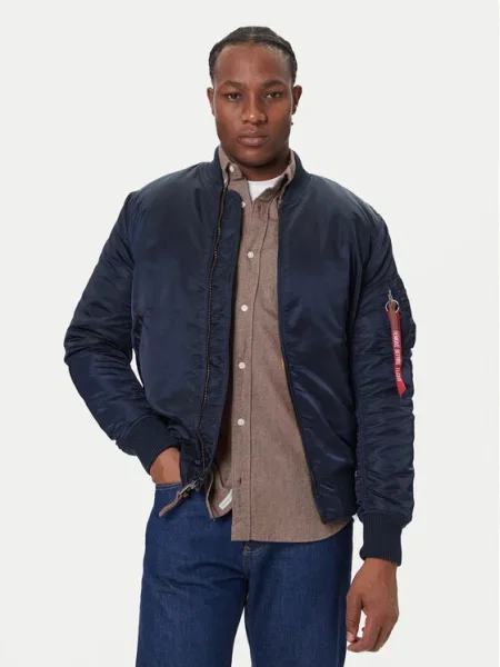 Alpha Industries Bomber dzseki Vf 59 Long Sötétkék kék
