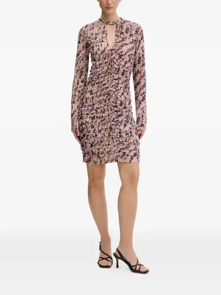 Mała mały sukienka jeansowa Karl Lagerfeld Jeans garniturowa różowa