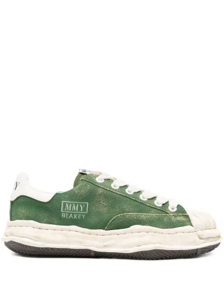 Sneakerși Maison Mihara Yasuhiro cu șireturi cu imagine din dantelă verde