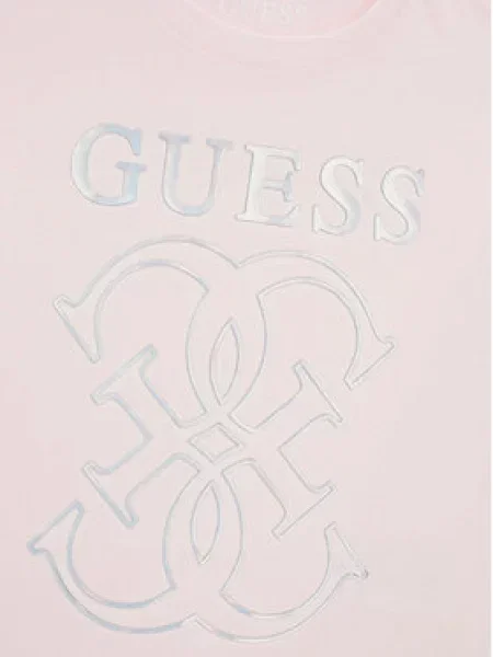 Guess Marškinėliai Regular Fit rožinė