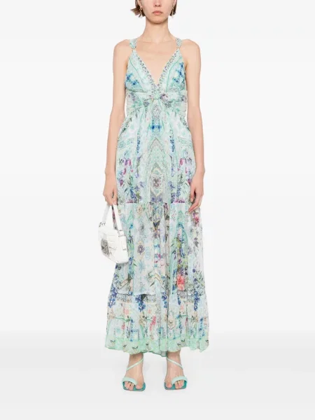 Rochie Camilla cu bretele verde