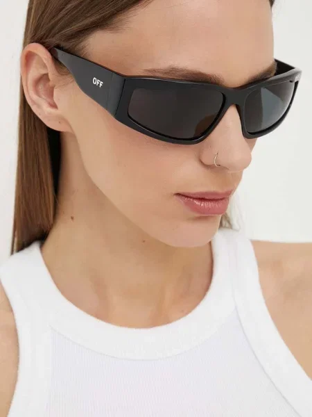 Off-White ochelari de soare femei negru alb